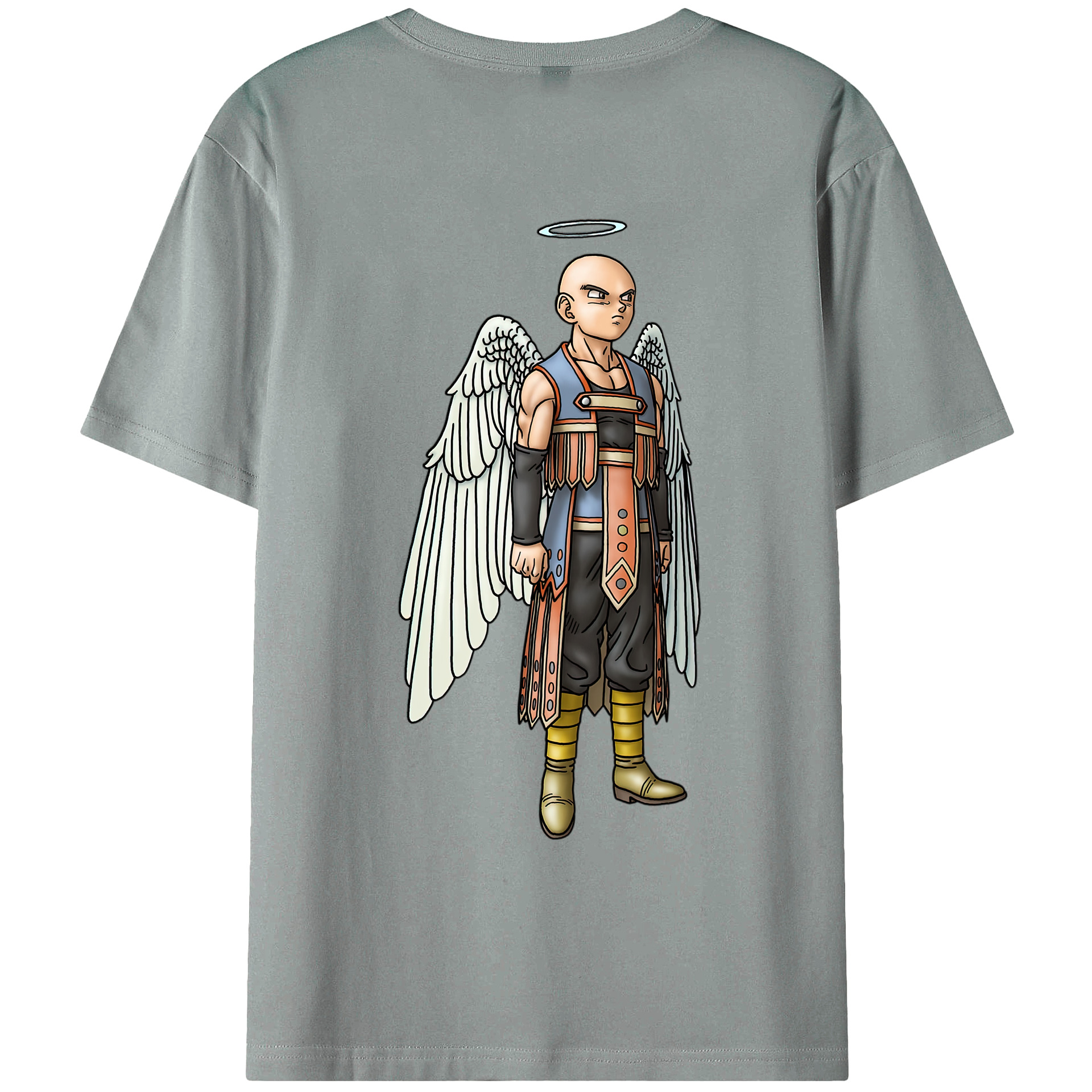 （画像用） ドラゴンクエスト Doragon Kuesuto Dragon Quest 綿100％ メンズ半袖Tシャツ（バックプリント） 通気性